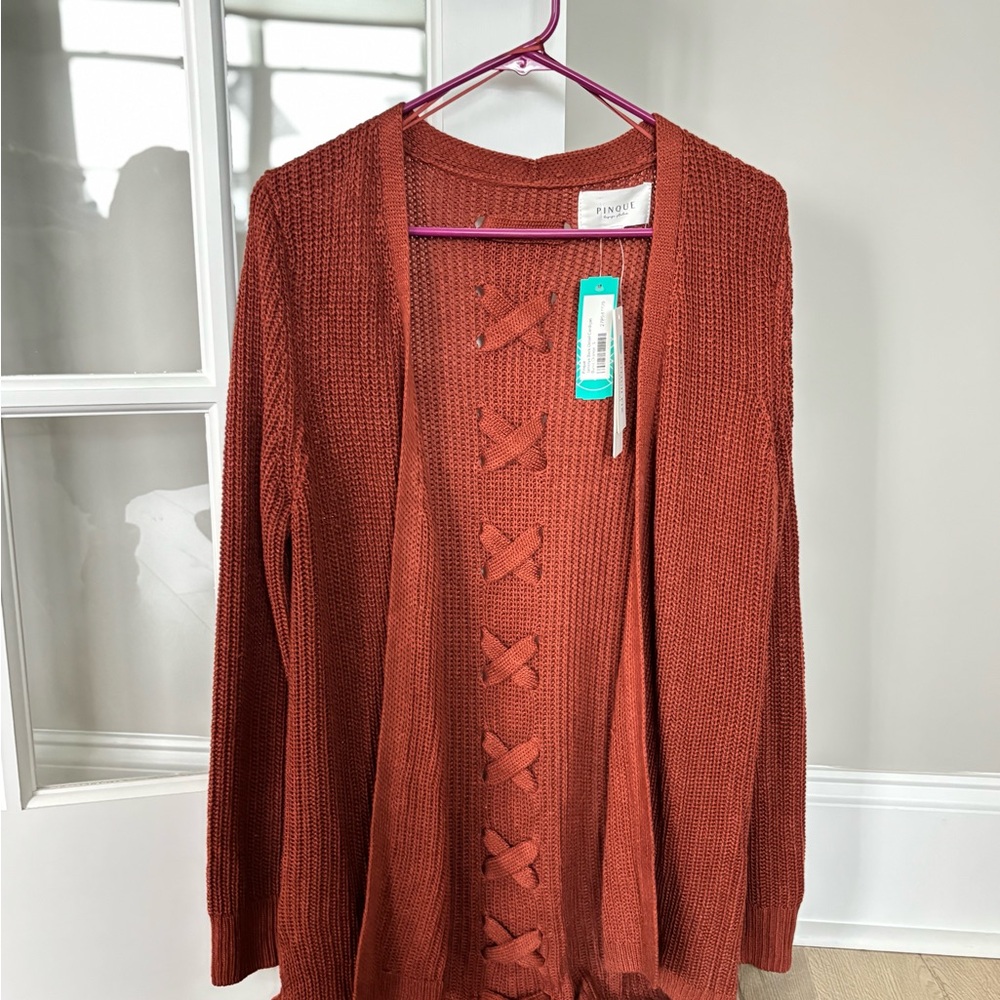 Fangori Women's Rust Knit Cardigan